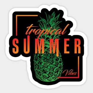 Tropical Summer Vibes Sticker